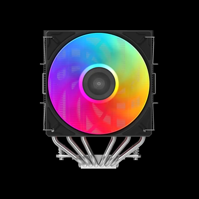 SAMA A60L, Black, 2x120mm ARGB Fan, Kule Tipi Hava Soğutma, 6 adet Gelişmiş Nikel Kaplı Bakır Isı Borusu, CPU Fan (AMD ve INTEL Tüm işlemciler ile uyumlu)