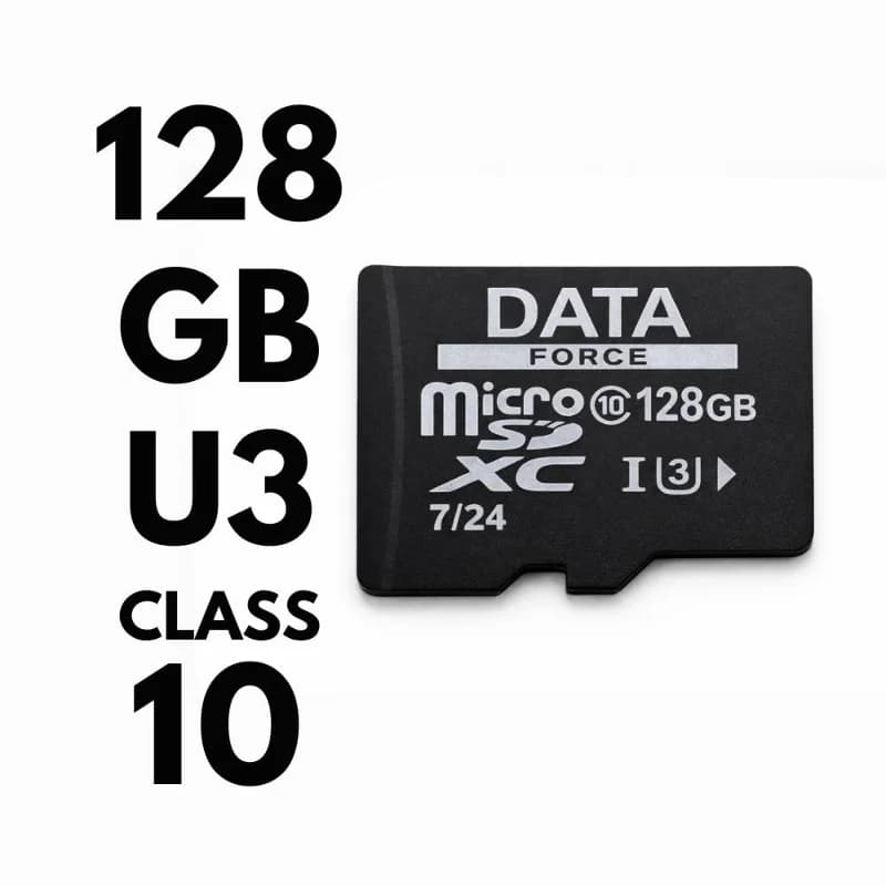 DATAFORCE 128GB U3/CL10 7/24 SURVEILLANCE 100/50MBS HAFIZA KARTI