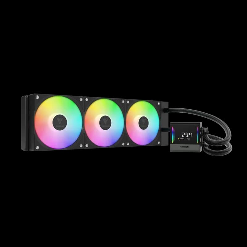 GAMDIAS CHIONE E4-360, 360mm, ARGB, 3 Fanlı, Dijital Ekran, CPU Sıvı Soğutma