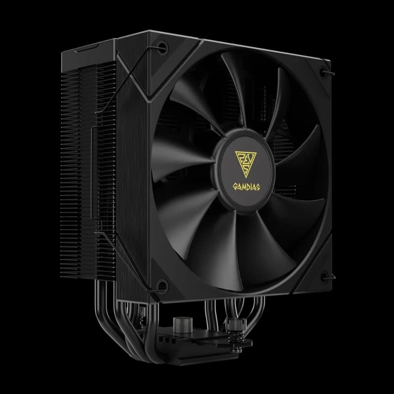 GAMDIAS BOREAS E2-410, Black Edition, 120mm, CPU Kule Tipi Hava Soğutma, Doğrudan Temas Teknolojisine Sahip 4 adet Gelişmiş Bakır Isı Borusu (AMD AM4-AM5 ve INTEL Tüm işlemciler ile uyumlu)