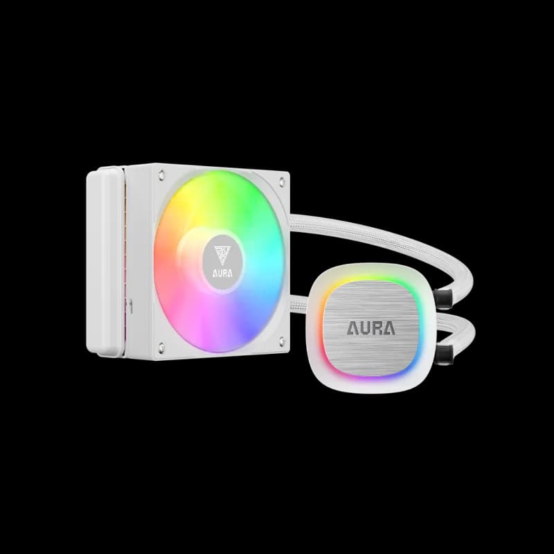 GAMDIAS AURA GL120 V2 WH, White Edition, 120mm, RGB, 1 Fanlı, CPU Sıvı Soğutma