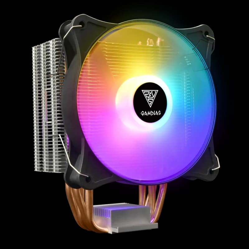 GAMDIAS BOREAS E1-410 Lite, ARGB, 120mm, CPU Kule Tipi Hava Soğutma, Doğrudan Temas Teknolojisine Sahip 4 adet Gelişmiş Bakır Isı Borusu (AMD AM4 ve INTEL Tüm işlemciler ile uyumlu)