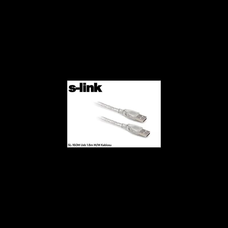 S-LINK SL-160M, İki Ucu Erkek M/M USB Kablosu, USB To USB 2.0 KABLO, 1.8mt