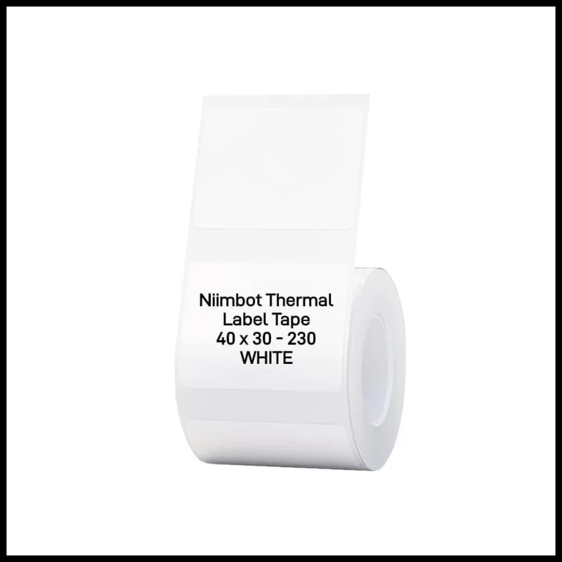 NIIMBOT T40 Etiket 40mm x 30mm 230 adet Beyaz (B1,B21S,B3S)