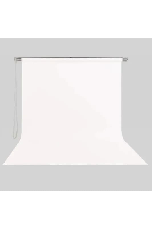 Stil Fon 195x300 cm Sonsuz Beyaz Fon Perdesi Seti