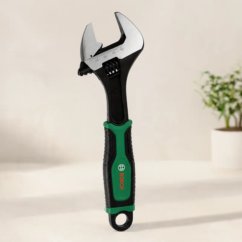 (250 mm) İngiliz Anahtarı ve Kurbağacık 6 Parça Set, 10 inç