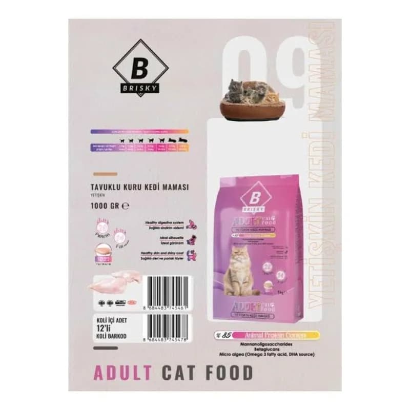 BRISKY YETİŞKİN KEDİ MAMASI MOR 1 KG
