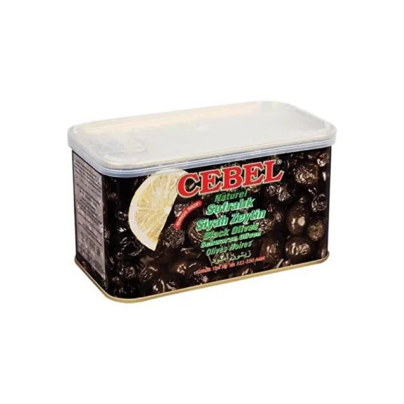 CEBEL SİYAH ZEYTİN TENEKE 750 GR (*)