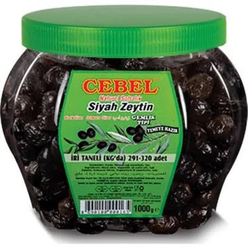 CEBEL SİYAH ZEYTİN İRİ TANELİ 1 KĞ