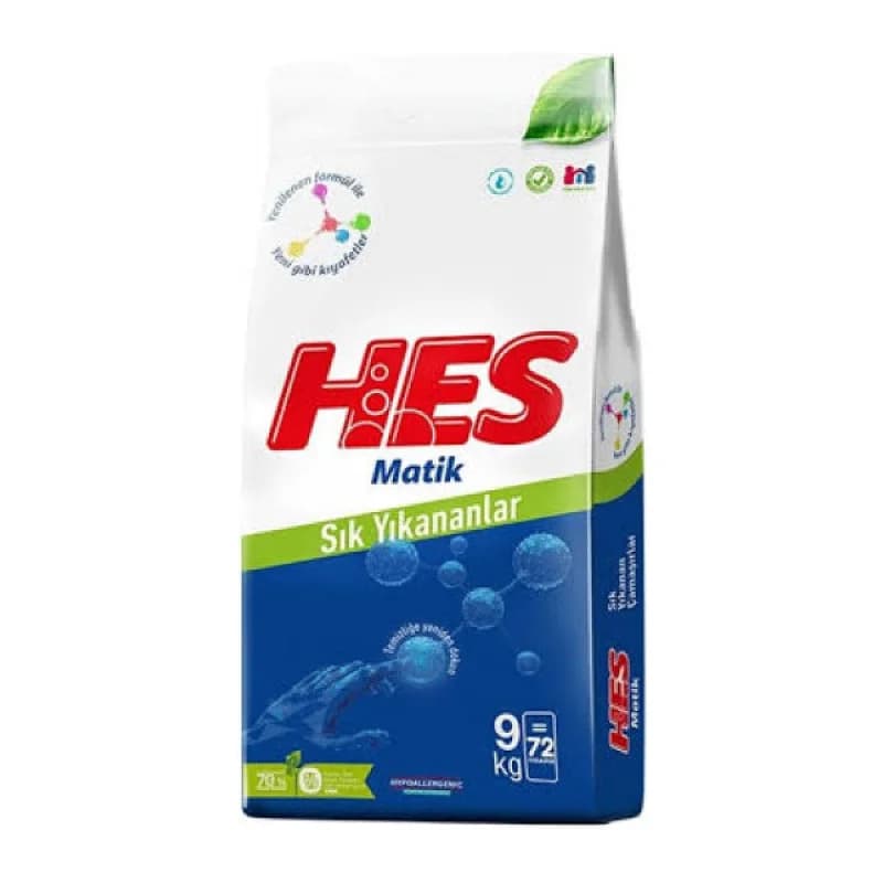 HES MATİK ÇAMAŞIR DETERJANI SIKI YIKANANLAR 9 KG