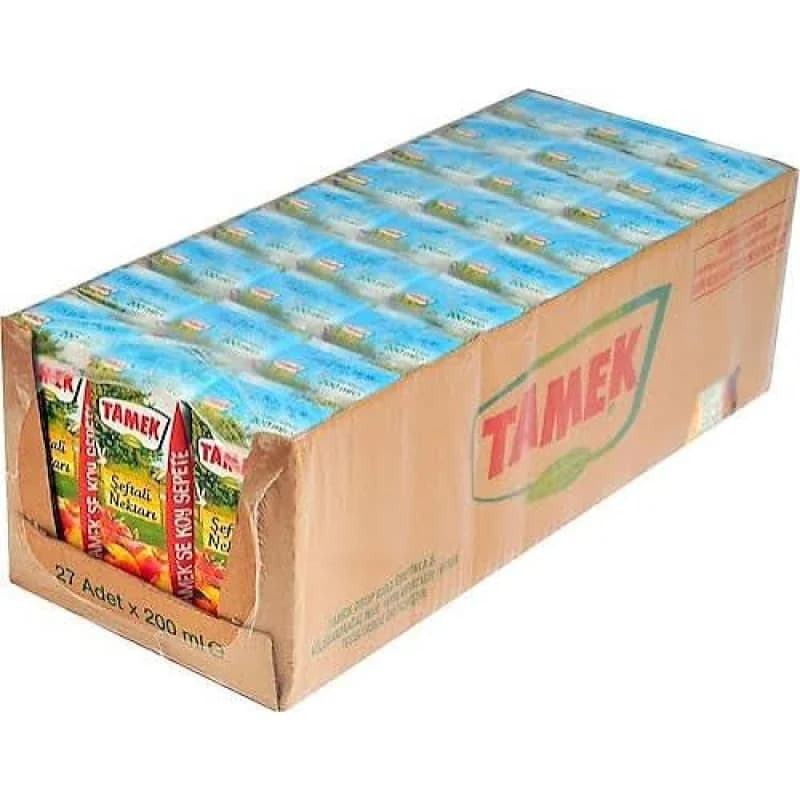 TAMEK ŞEFTALİ NEKTAR 200 ML (27 Adet) Koli