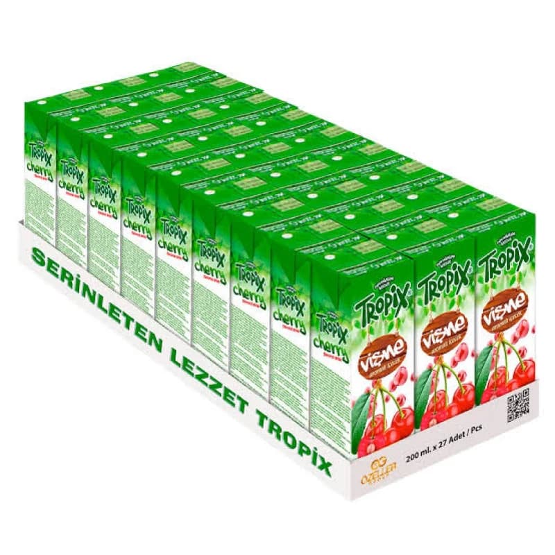 TROPİX MEYVE SUYU VİŞNE 200 ML (27 Adet) Koli