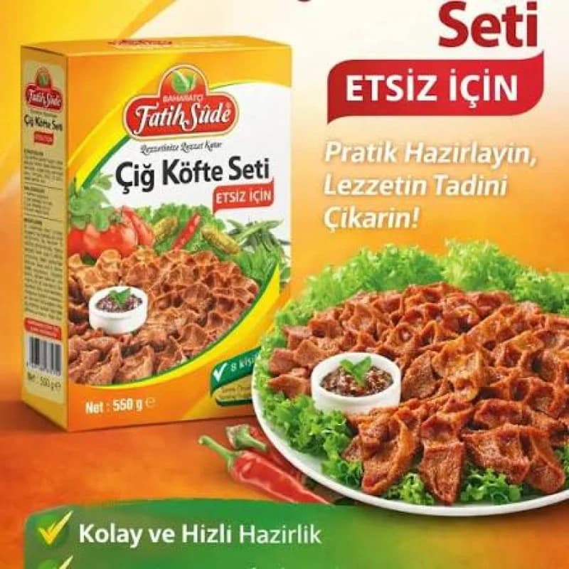 FATİH SUDE ÇİĞ KÖFTE SETİ ETSİZ 550 GR
