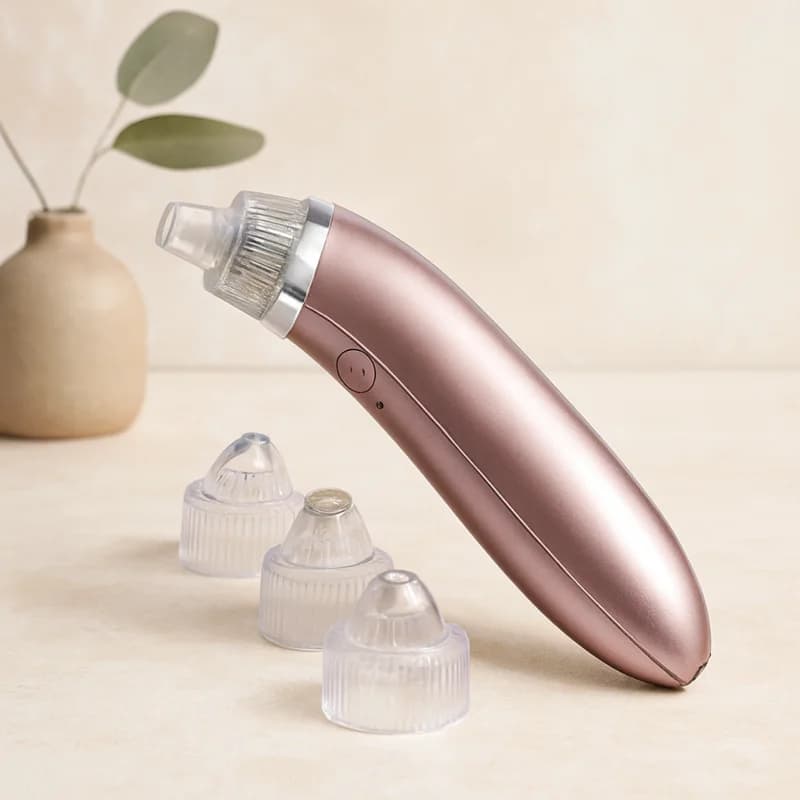 Vakumlu Cilt Bakım Aleti - Gözenek & Sivilce Temizleme, USB Şarj, 4 Başlık