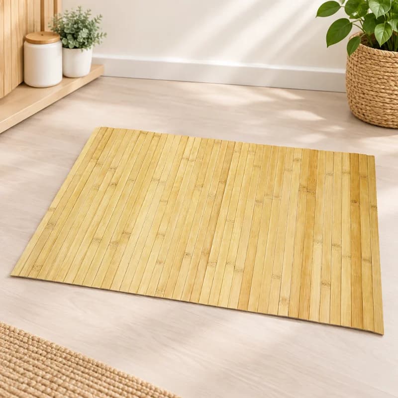 Bambu Çubuklu Kaydırmaz Banyo Paspası
