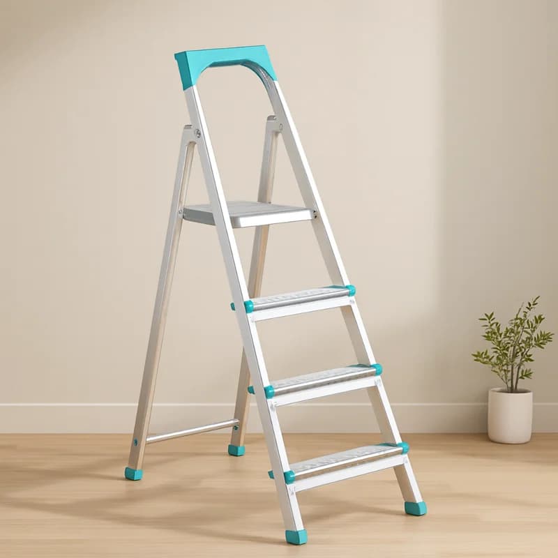 3+1 Basamaklı Metal Merdiven 82 cm 120 kg