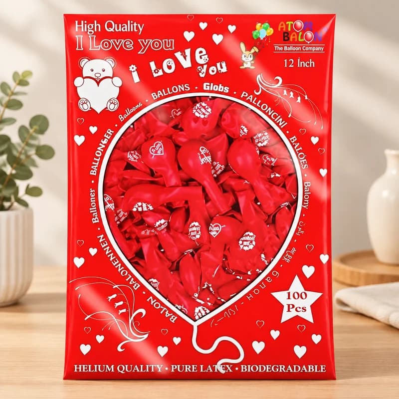 I Love You Seni Seviyorum Balon 100'lü