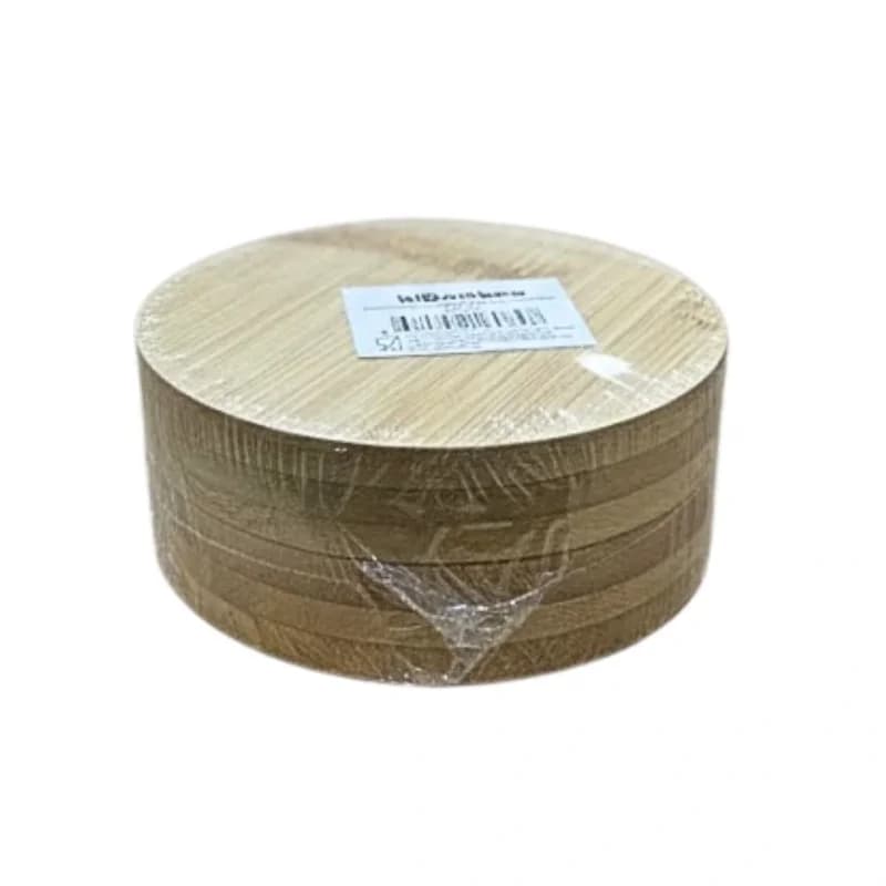 6 Parça Bambu Yuvarlak Çay Tabağı