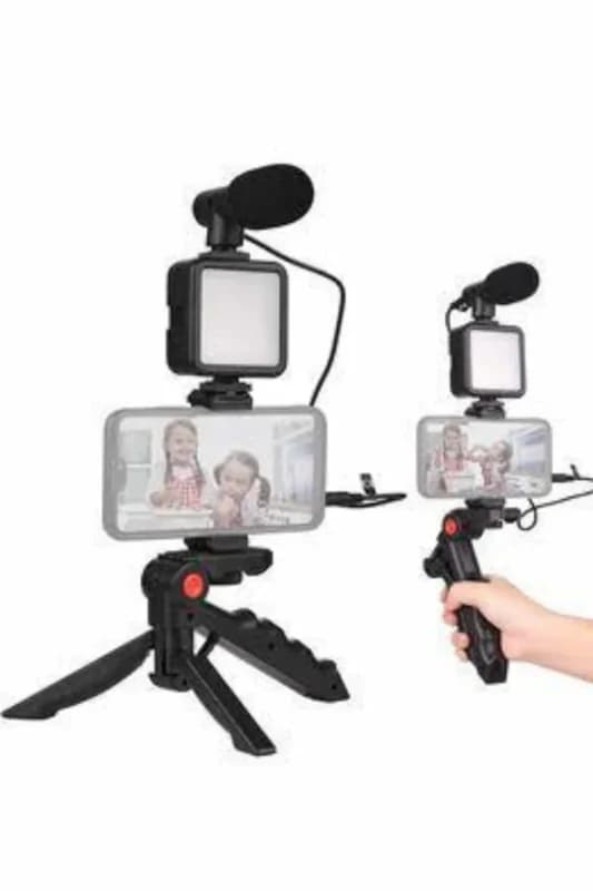 Mikrofonlu Mini Tripod Video Çekimi İçin 1 Adet