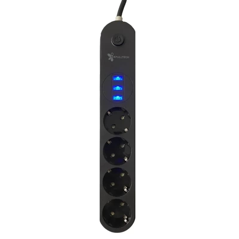 Ergonomik 3 USB Li Akım Korumalı 2 Metre Uzunlukta Grup Priz