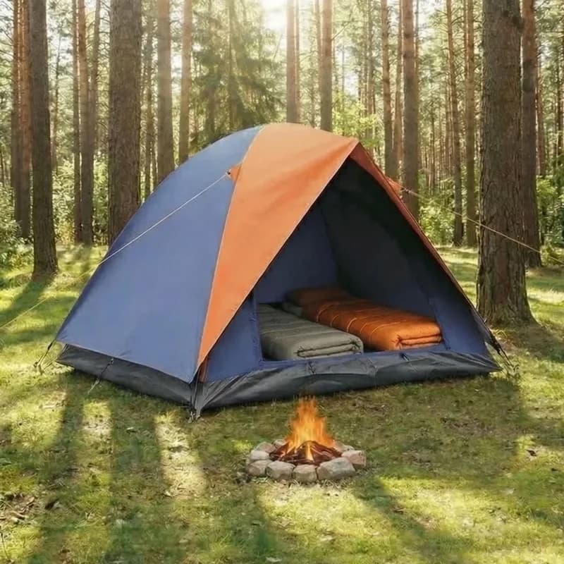 Ergonomik Gölgelikli 4 Kişilik Kamp Çadırı 200 x 200 cm