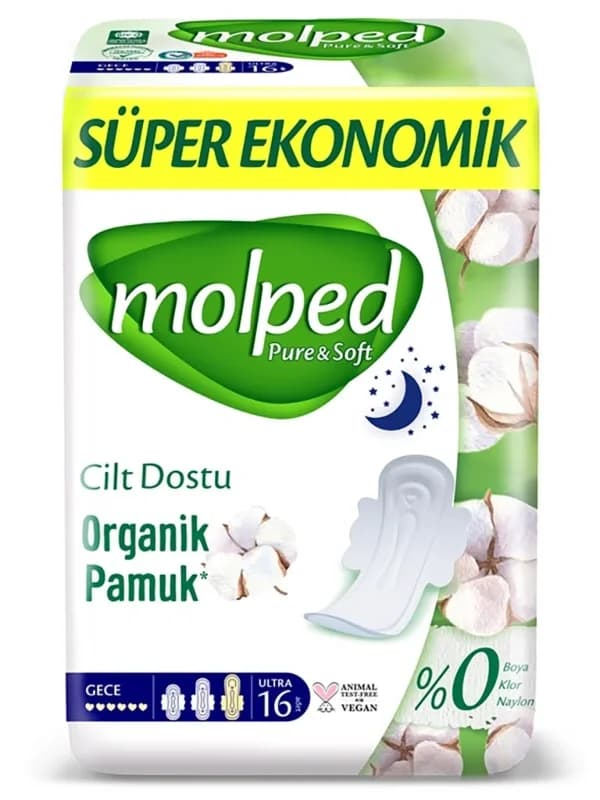 Süper Eko Gece Ped 16 Adet Pure&Soft