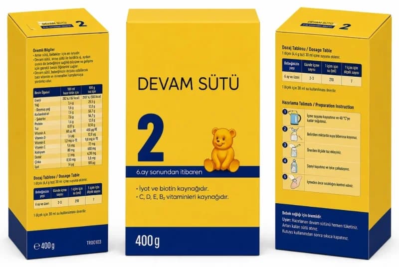 Devam Sütü 2 400 Gr Bebekler İçin Besleyici