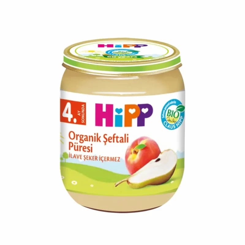 Doğal Armut Şeftali Püresi 125 Gr Organik