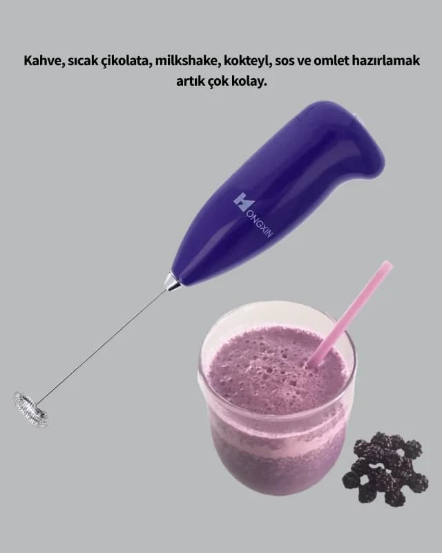 Kompakt Portatif Kahve Köpürtücü 1 Adet Latte Ve Cappuccino Hazırlayıcı