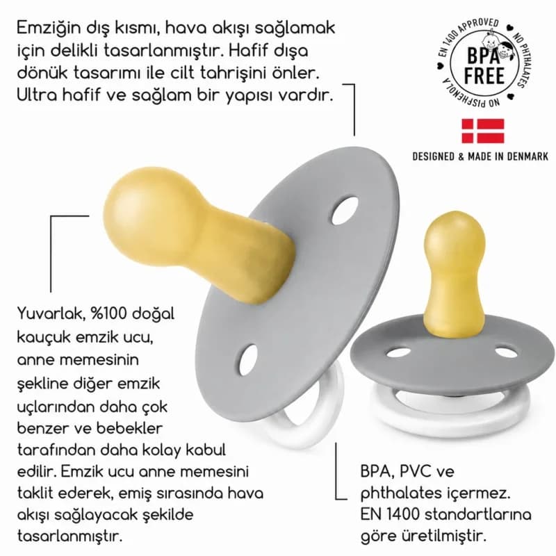 Glow Özellikli Kauçuk Emzik 0-6 Adet