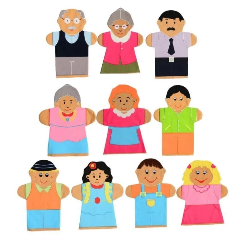 Eğlenceli Kukla Seti 10'lu Çocuklar için Oyun
