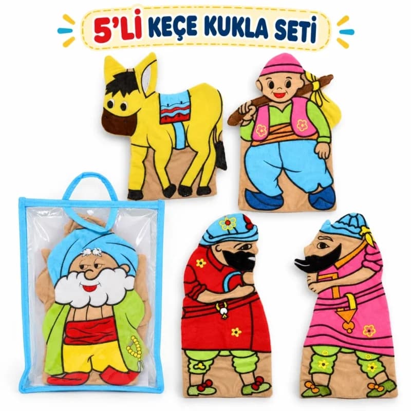 Eğlenceli Milli Kahramanlar Kukla Seti 5'li