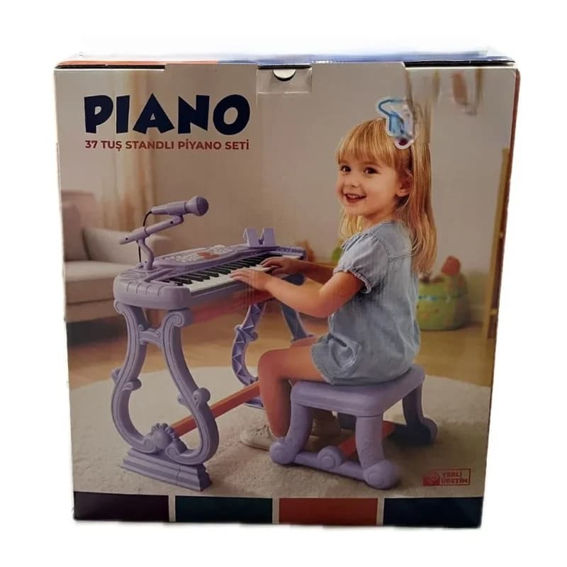Lila Renkli 37 Tuşlu Piano Org - Eğlenceli Müzik Aleti