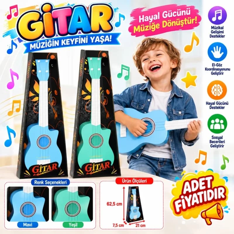 Şık Gitar 55 cm Uzunlukta Müzik Aleti