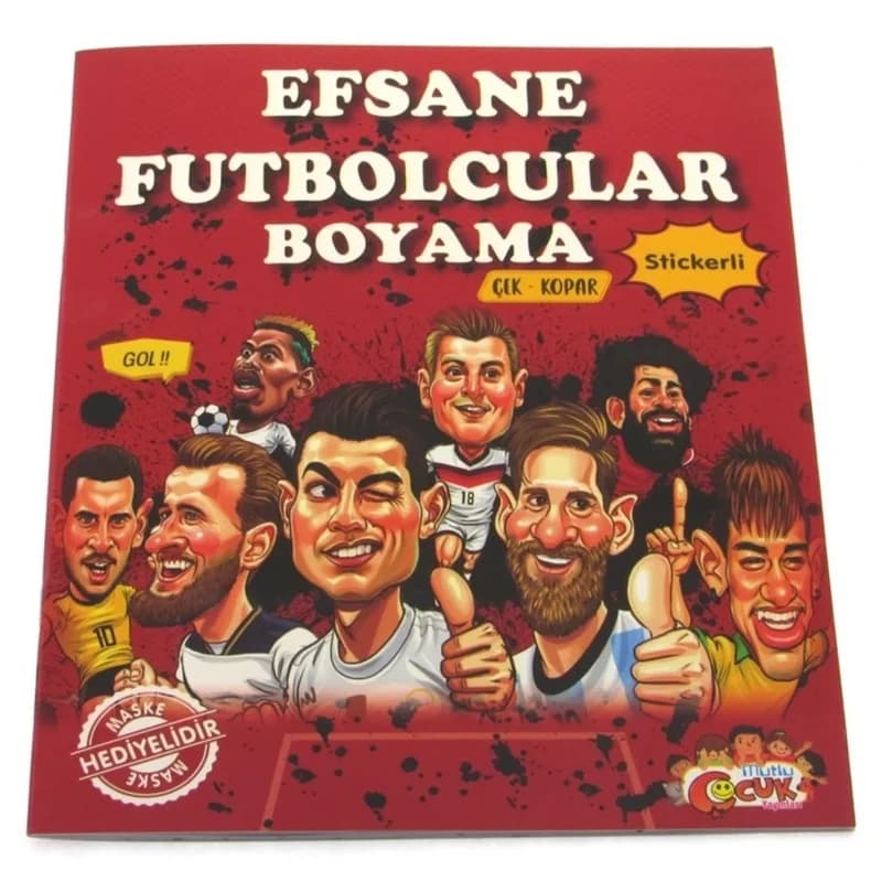 Maskeli Boyama Kitabı Efsane Futbolcular 1 Adet