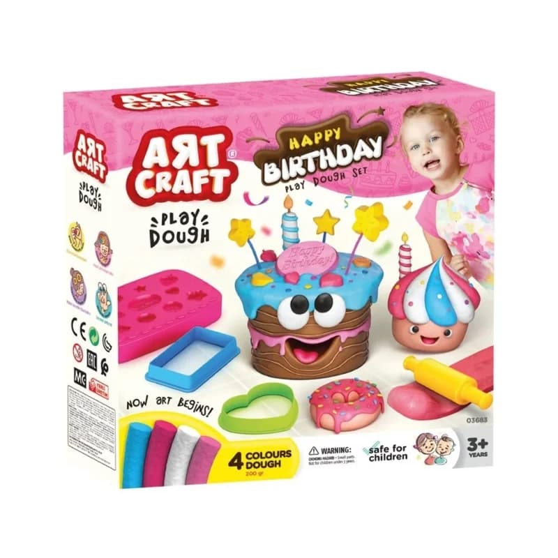 Eğlenceli Doğum Günü Hamur Seti 200 gr - Sanat Aktiviteleri