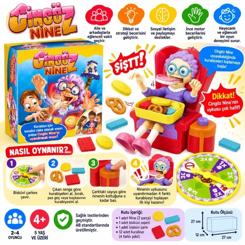 Cingöz Nine Eğlenceli Oyun 6-99 Yaş Arası Çocuklar İçin