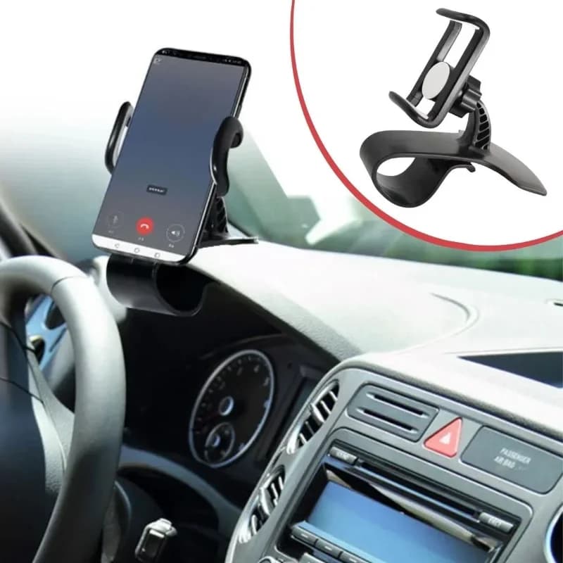 Ergonomik Araç İçi Telefon Tutucu Dönme Başlıklı Kıskacı
