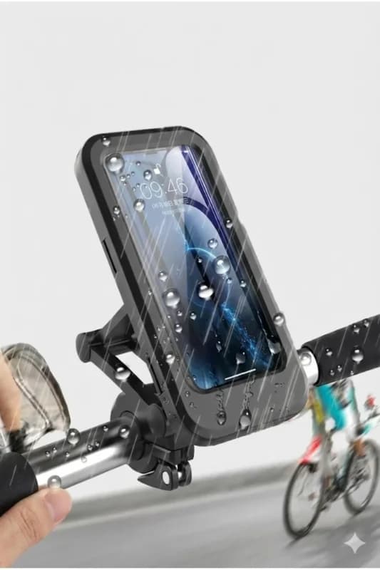 Ergonomik Su Geçirmez Motosiklet Gidon Telefon Tutucu Kılıfı