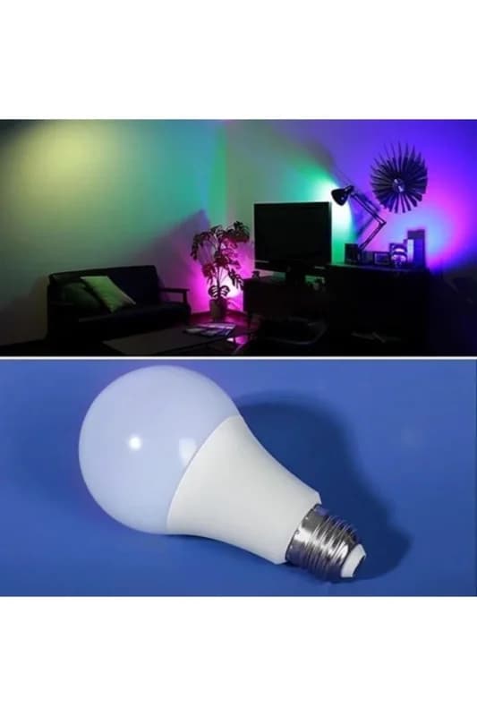 Renk Değiştiren Uzaktan Kumandalı Yüksek Kaliteli LED Ampul 9 W