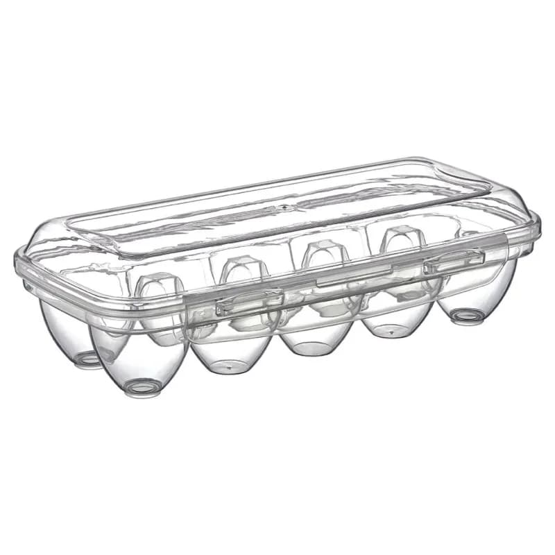 Ergonomik 10 Yumurtalı Kilitli Saklama Kutusu Kapaklı