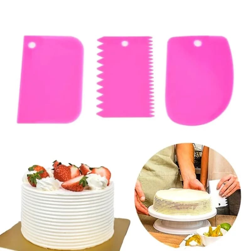 Ergonomik Çok Amaçlı Pasta Hamuru Şekillendirme Seti 3 Parça