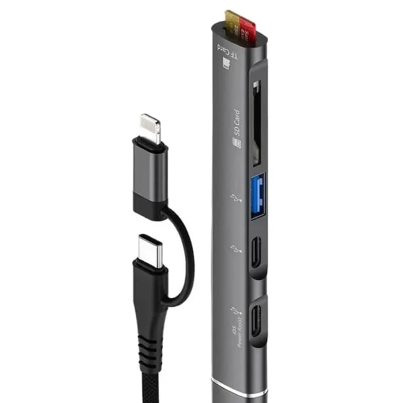 Fonksiyonel 5'li Usb Hub Kart Okuyucu Type-c