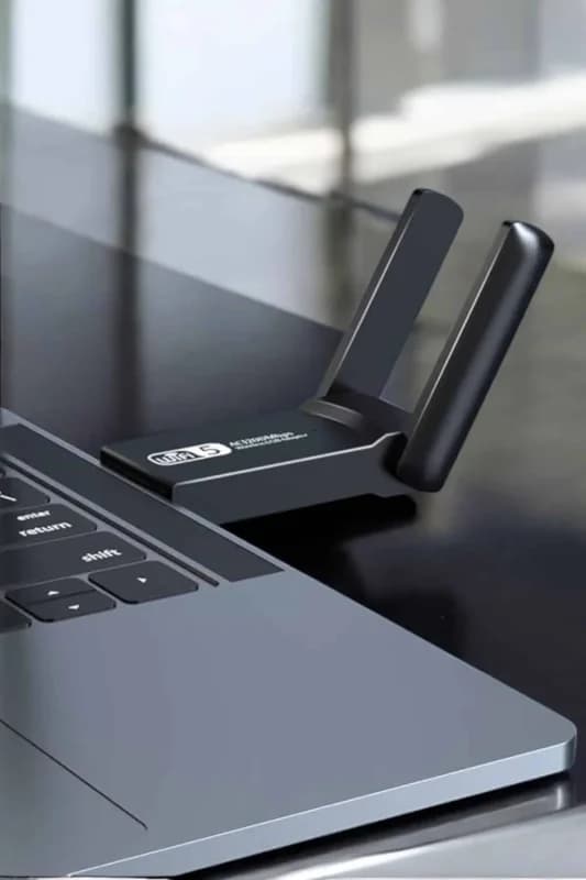Çift Bantlı Usb Wifi Adaptörü 1200 Mbps Windows Ve Mac Uyumlu