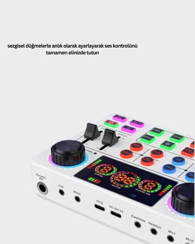 Profesyonel Canlı Yayın Ses Kartı Bluetooth Uyumlu