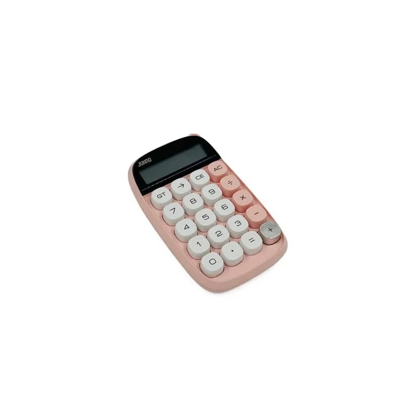 Ergonomik Pembe Hesap Makinesi Büyük Ekran 1 Adet