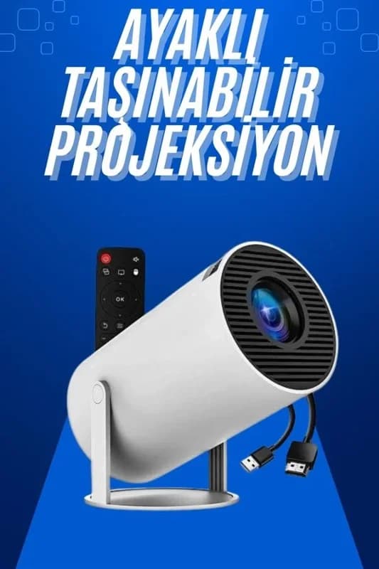 Kompakt Taşınabilir Projektör 720p Hdmı Uyumlu Sinema Keyfi