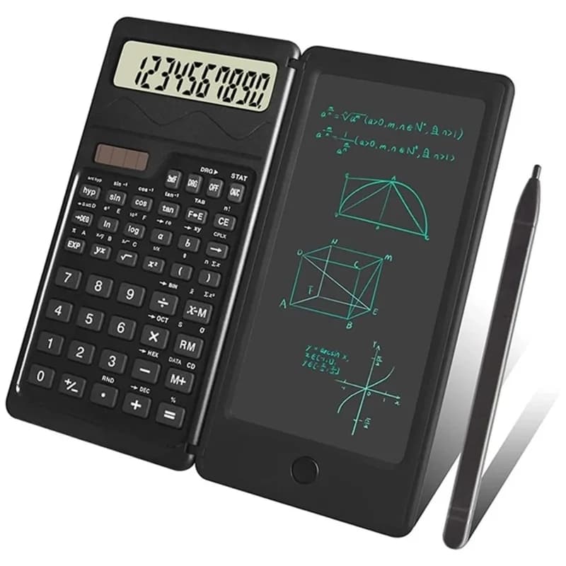 Ergonomik Katlanabilir Bilimsel Hesap Makinesi ve Silinebilir LCD Yazı Tableti