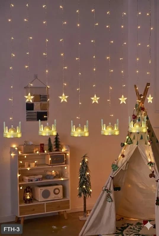 Şık Tasarım 3 Metre LED Işık ile Ramazan Dekorasyon Seti