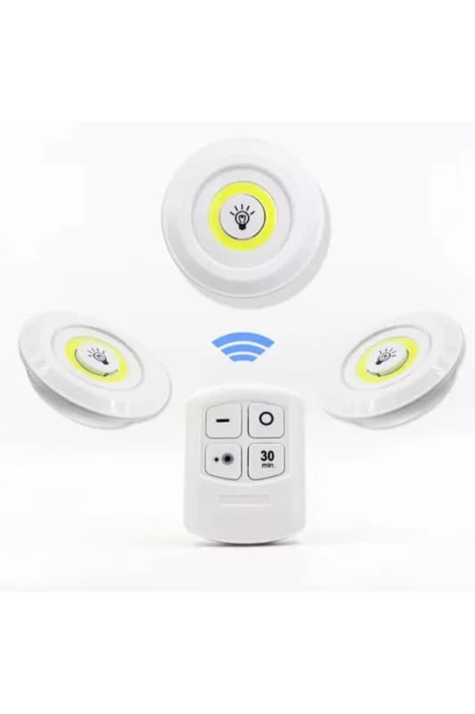 Uzaktan Kumandalı Çok Amaçlı Yapışkanlı Kablosuz LED Spot Lamba